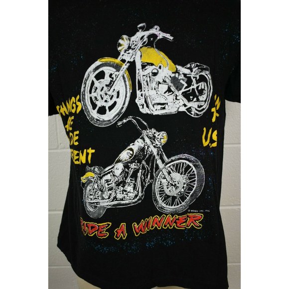 Vtg 90s Caribbean Dream T-Shirt Motorcycles Made Different in the USA‎ Winner XL - Picture 2 of 10